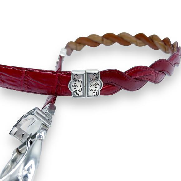 Brighton Reversible Red And Tan Belt Size Medium - Picture 2 of 10